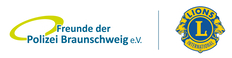 Logos Freunde der Polizei Braunschweig und Lions Club Braunschweig Alte Wiek