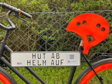 Helmfahrrad in Braunschweig im Detail