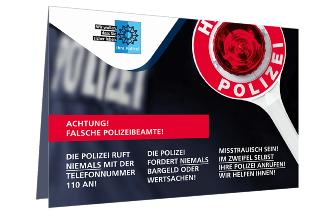 Aufsteller - Falsche Polizeibeamte