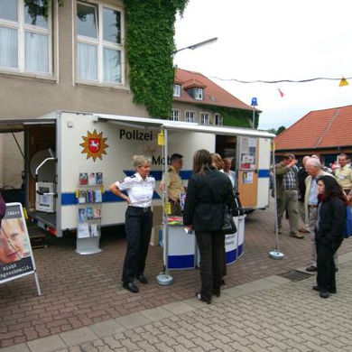 Das Polizei-Info-Mobil im Einsatz