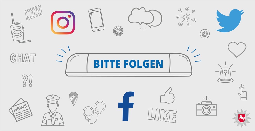 Sliderbild Verlinkung zu den Social Media Accounts der Polizeidirektion Braunschweig
